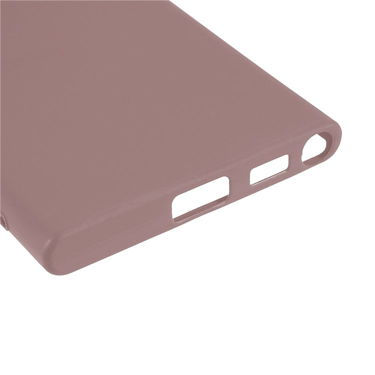 For Samsung Galaxy S22 S22 Ultra 5G Slim Fit Soft TPU Phone Back Cover Protective Matte Finish Coating Case - Brown