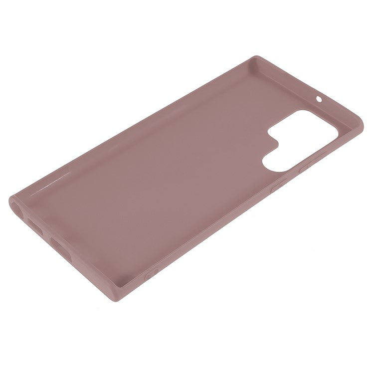 For Samsung Galaxy S22 S22 Ultra 5G Slim Fit Soft TPU Phone Back Cover Protective Matte Finish Coating Case - Brown