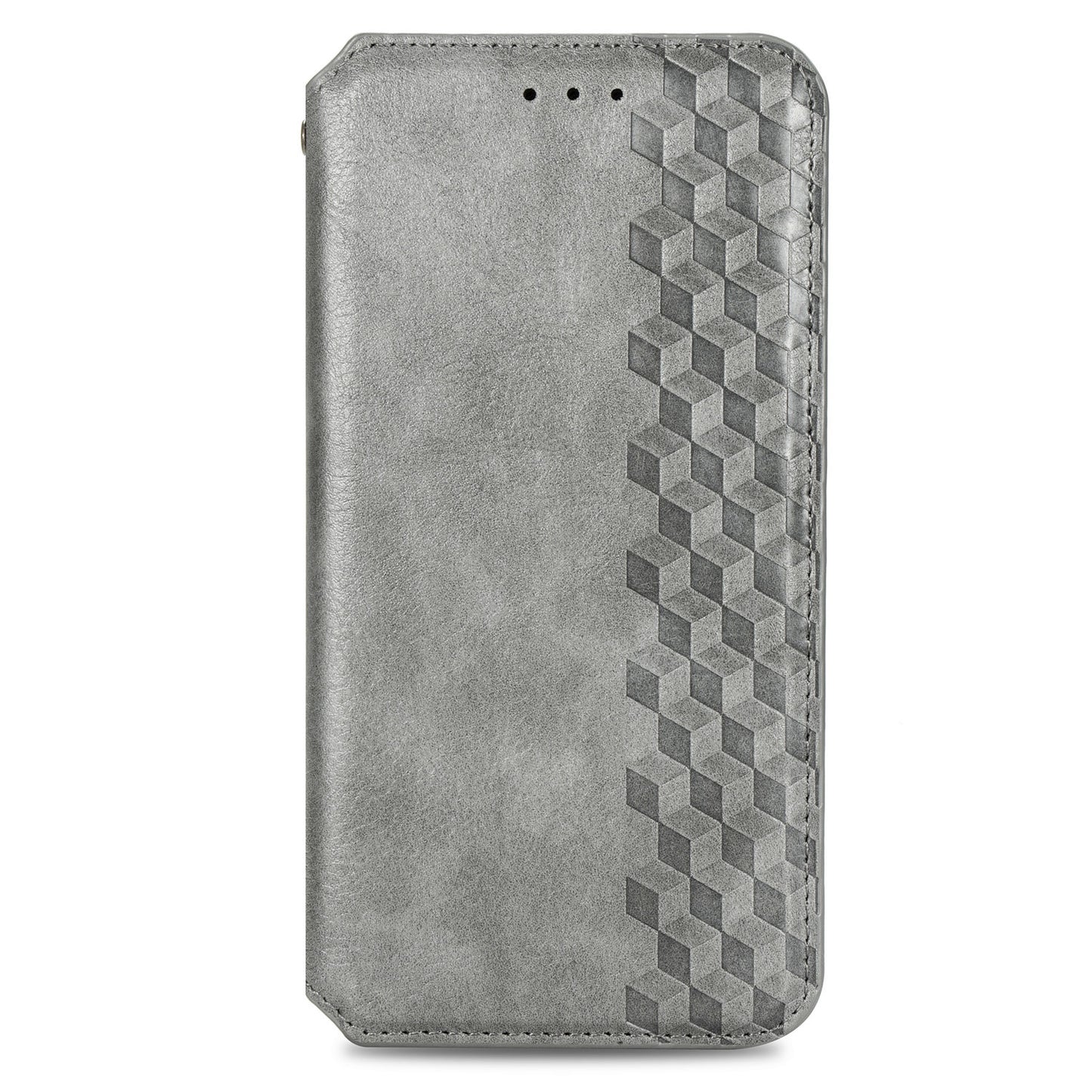 Auto-Absorbed PU Leather Case for Samsung Galaxy S20 Plus/S20 Plus 5G, Rhombus Imprinting Wallet Stand Design Phone Accessory - Grey