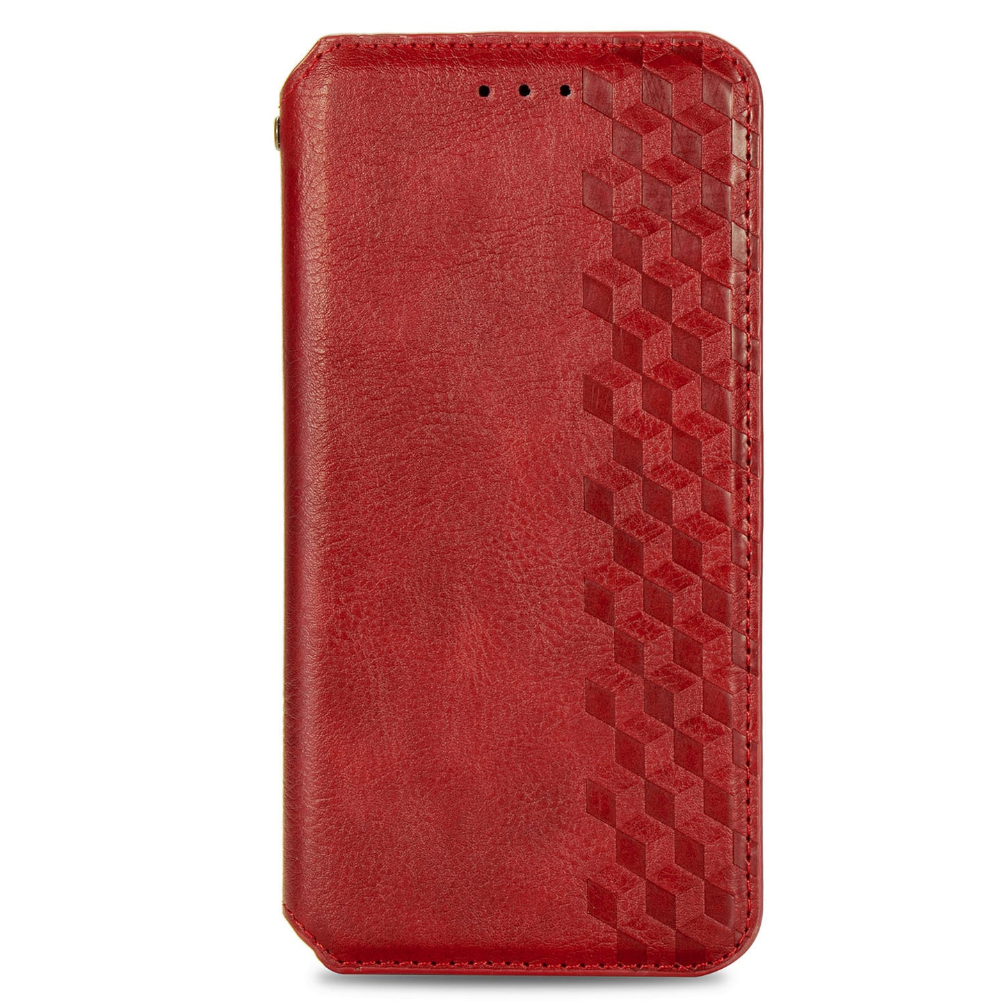 Auto-Absorbed PU Leather Case for Samsung Galaxy S20 Plus/S20 Plus 5G, Rhombus Imprinting Wallet Stand Design Phone Accessory - Red