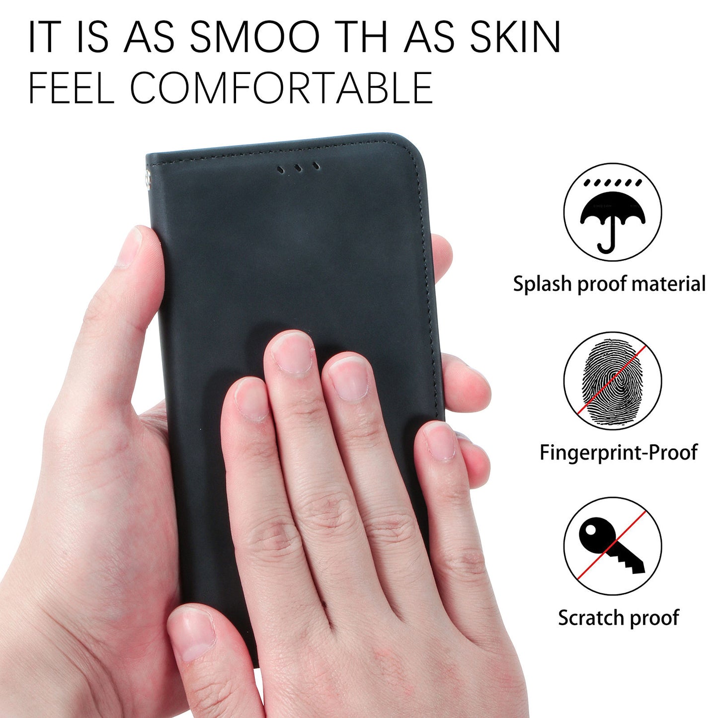 For Samsung Galaxy S20 Plus / S20 Plus 5G PU Leather + TPU Well-protected Retro Skin-touch Feeling Case Card Slots Stand Magnetic Absorption Shell - Black