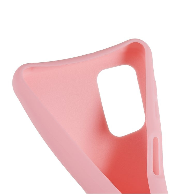 For Samsung Galaxy A13 5G / A04s 4G (164.7 x 76.7 x 9.1 mm) Flexible TPU Shell Matte Finish Slim Profile Phone Protector with Adjustable Lanyard - Pink
