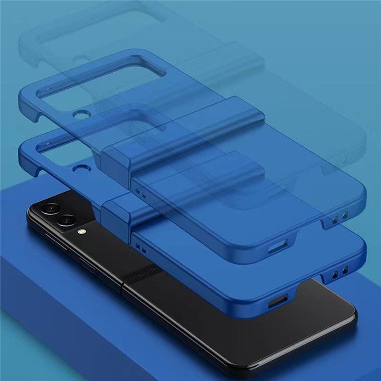 For Samsung Galaxy Z Flip3 5G Hinge Design Hard PC Phone Case Anti-drop Folding Protective Cover - Black