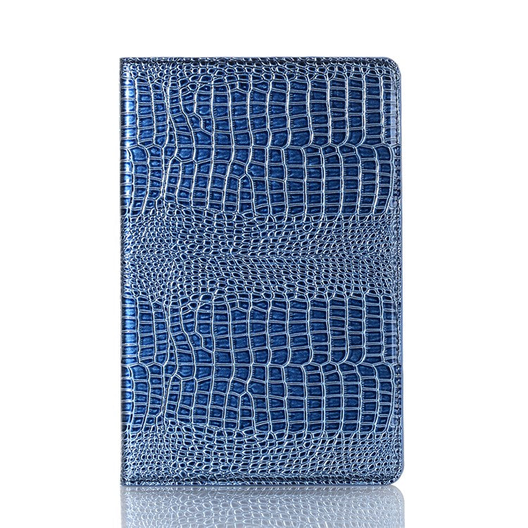 For Samsung Galaxy Tab A8 10.5 (2021) / (2022) Crocodile Texture Leather Tablet Case Stand Wallet Cover with Auto Wake / Sleep - Blue