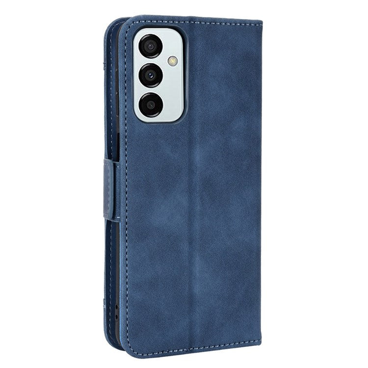 For Samsung Galaxy M23 5G/F23 5G Wallet Case Card Slots Holder Premium PU Leather Stand Shockproof Flip Protective Cover - Blue