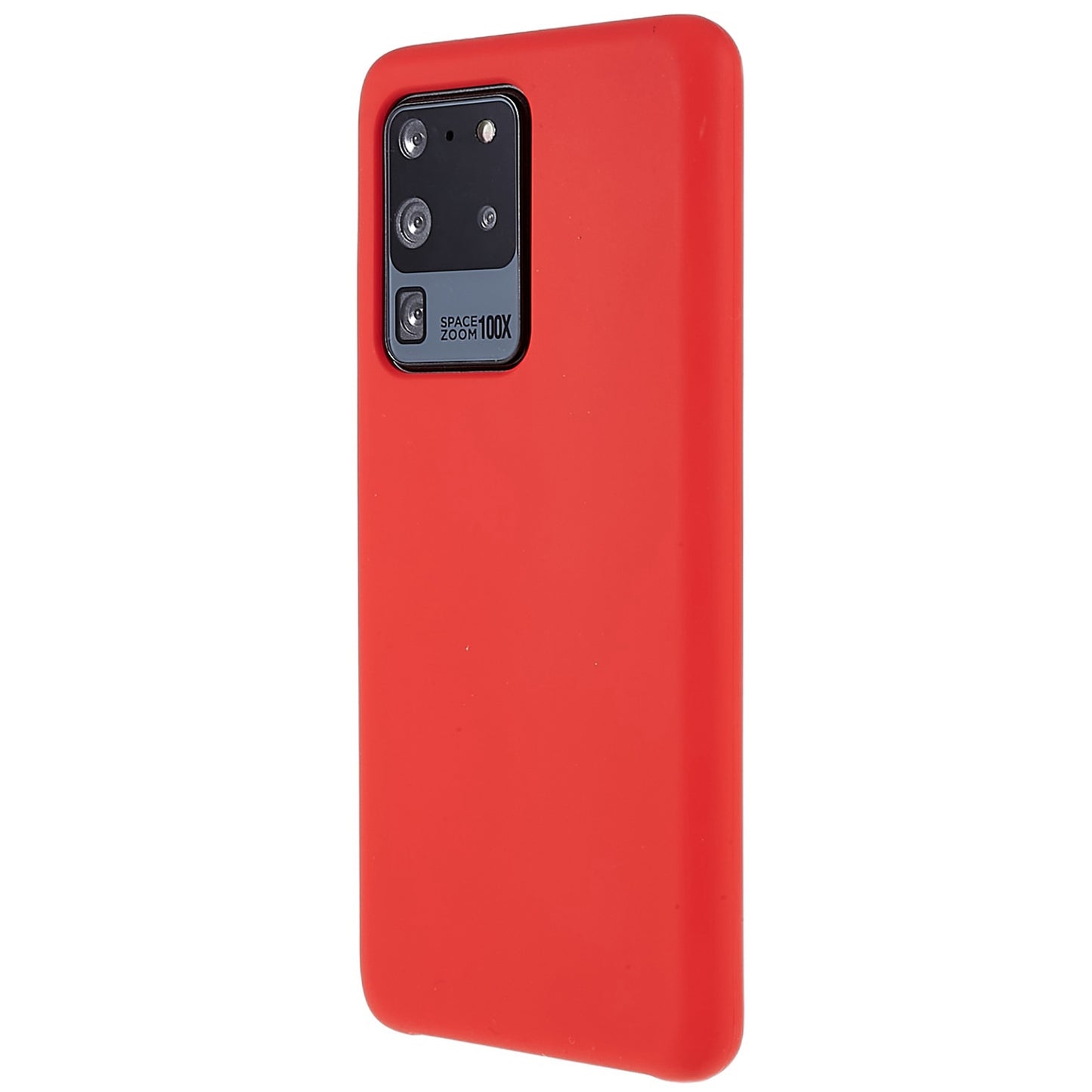 For Samsung Galaxy S20 Ultra Phone Covering Bag Premium Solid State Silicone Phone Case Mobile Phone Protector - Red