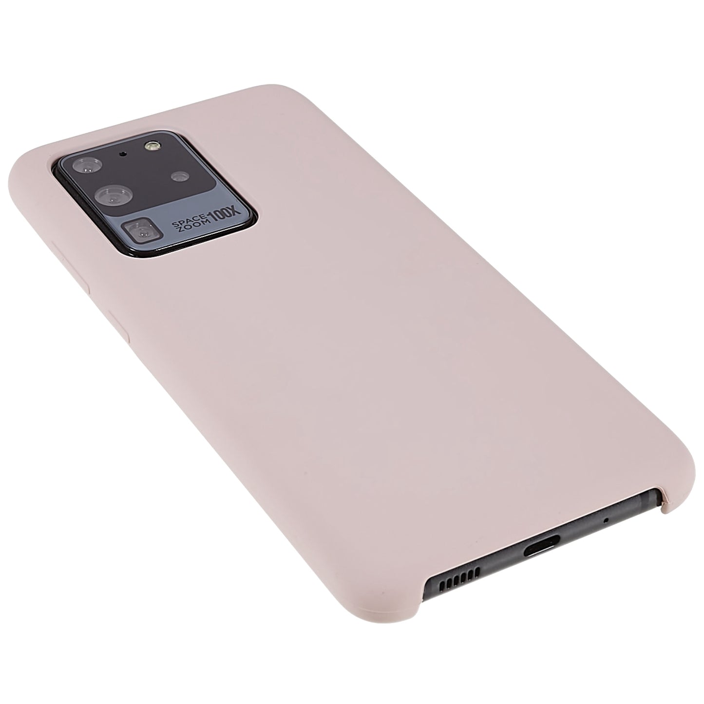 For Samsung Galaxy S20 Ultra Phone Covering Bag Premium Solid State Silicone Phone Case Mobile Phone Protector - Pink