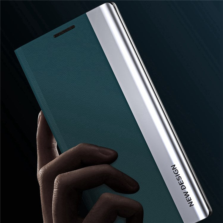 For Samsung Galaxy M23 5G / F23 5G Electroplating PU Leather Cover Full Protection Stand Phone Case - White