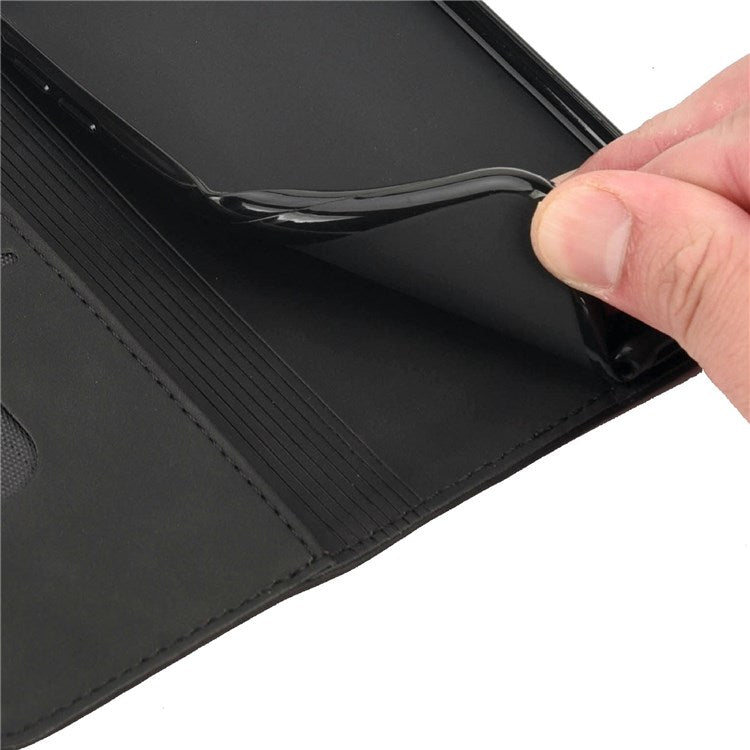 For Samsung Galaxy M23 5G/F23 5G Shockproof Phone Wallet Stand Cover Splicing Design PU Leather Anti-drop Case Shell - Black