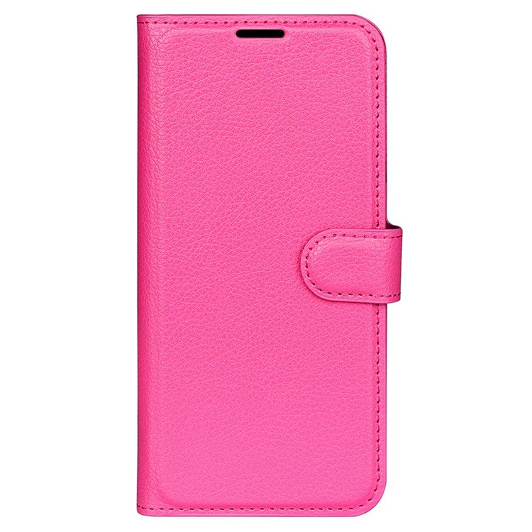 For Samsung Galaxy M33 5G (Global Version) Litchi Texture Leather Case Shockproof Stand Wallet Phone Protective Cover - Rose