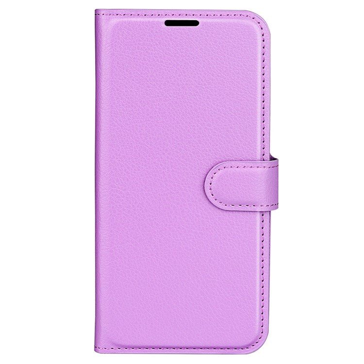 For Samsung Galaxy M33 5G (Global Version) Litchi Texture Leather Case Shockproof Stand Wallet Phone Protective Cover - Purple