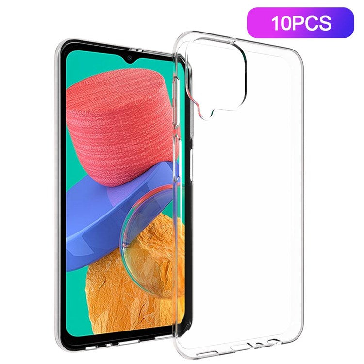 10Pcs/Pack Mobile Phone Cover for Samsung Galaxy M33 5G (Global Version),Anti-scratch HD Clear TPU Inner Watermark-Free Protection Phone Case