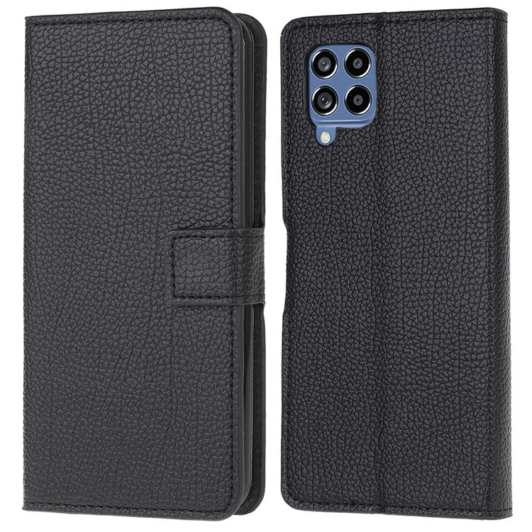 For Samsung Galaxy M53 5G Litchi Texture Wallet Case Shockproof PU Leather Stand Phone Cover