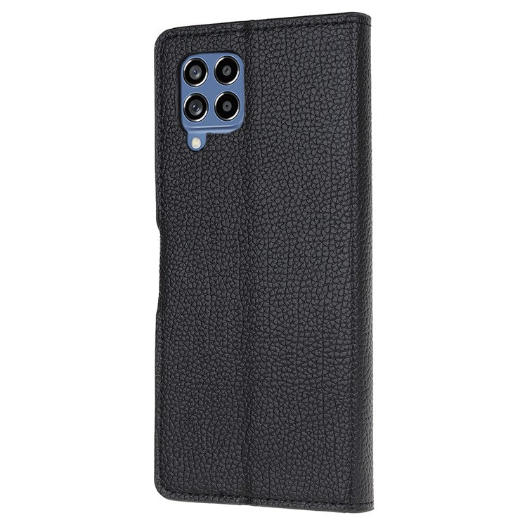 For Samsung Galaxy M53 5G Litchi Texture Wallet Case Shockproof PU Leather Stand Phone Cover