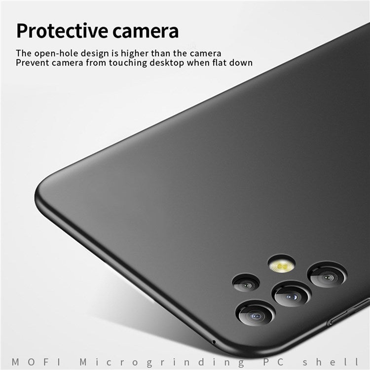 MOFI JK PC Series-1 Shield Phone PC Back Cover for Samsung Galaxy A32 5G/M32 5G, Matte Surface Mobile Phone Protective Case with Strap - Black