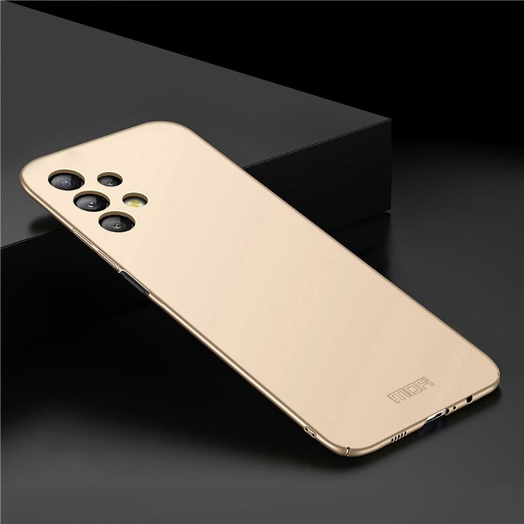 MOFI JK PC Series-1 Shield Phone PC Back Cover for Samsung Galaxy A32 5G/M32 5G, Matte Surface Mobile Phone Protective Case with Strap - Gold