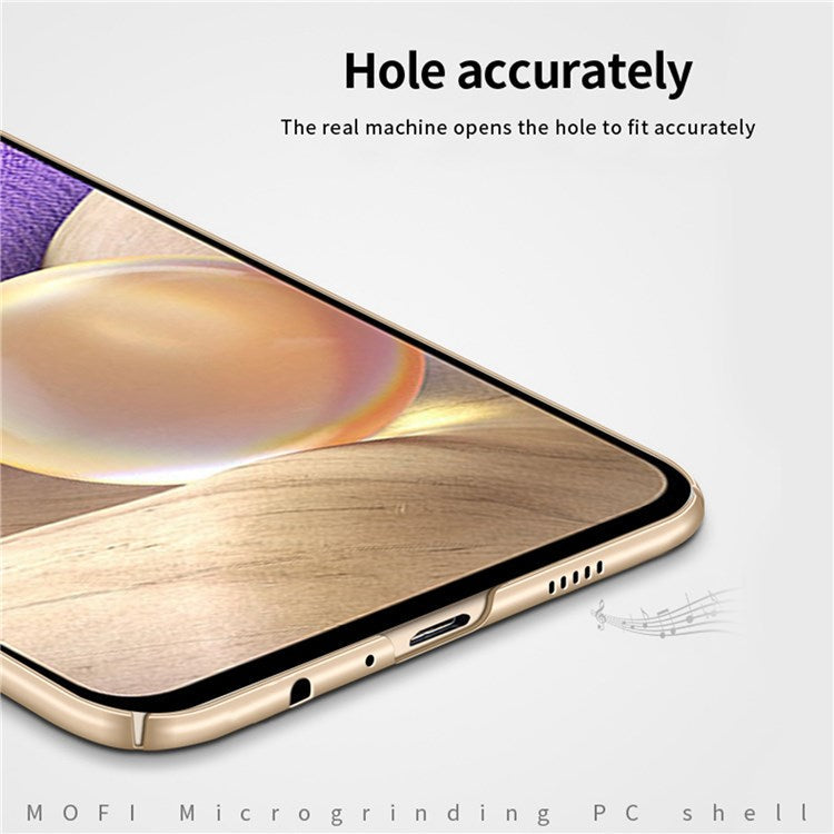 MOFI JK PC Series-1 Shield Phone PC Back Cover for Samsung Galaxy A32 5G/M32 5G, Matte Surface Mobile Phone Protective Case with Strap - Gold