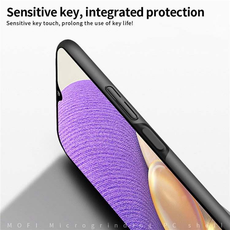 MOFI JK PC Series-1 Shield Phone PC Back Cover for Samsung Galaxy A32 5G/M32 5G, Matte Surface Mobile Phone Protective Case with Strap - Rose Gold