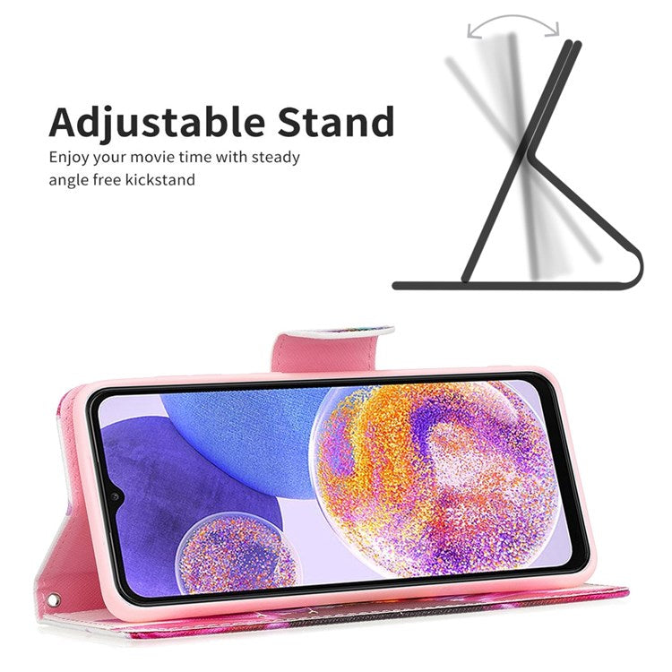 For Samsung Galaxy M33 5G (Global Version) Phone Case Pattern Printing PU Leather Wallet Stand Cover - Sunflower