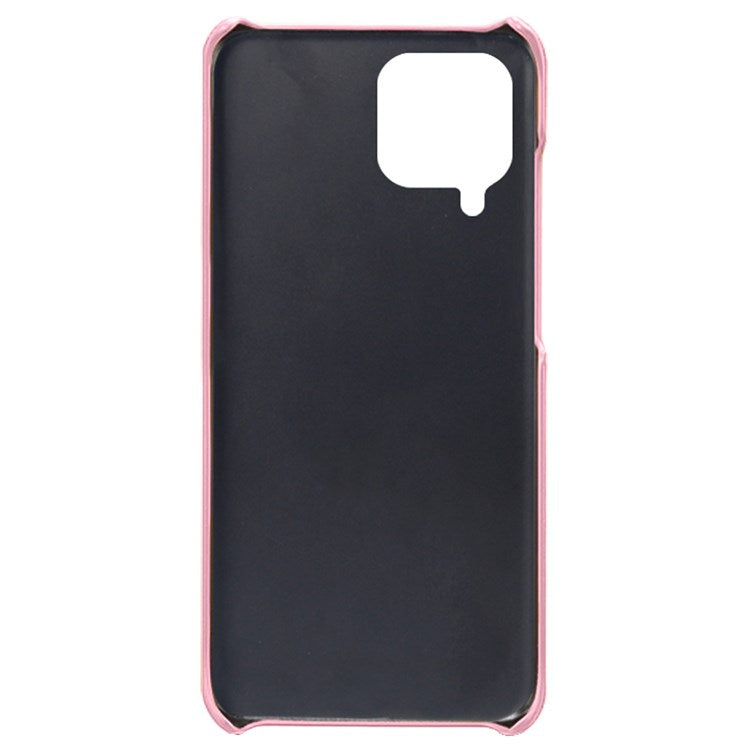 For Samsung Galaxy M53 5G Phone Protector All-round Shockproof Textured PU Leather Coated PC Phone Case - Rose Gold