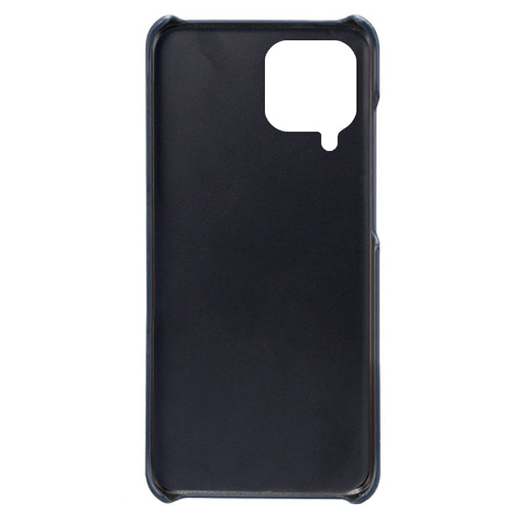 For Samsung Galaxy M53 5G Phone Protector All-round Shockproof Textured PU Leather Coated PC Phone Case - Blue