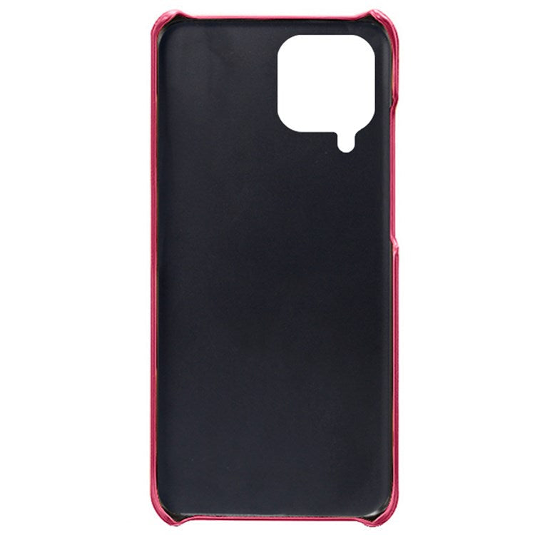 For Samsung Galaxy M53 5G Phone Protector All-round Shockproof Textured PU Leather Coated PC Phone Case - Rose