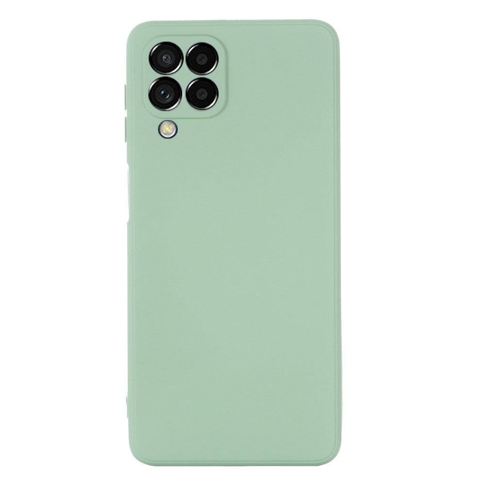 For Samsung Galaxy M33 5G (Global Version) Liquid Silicone Lightweight Slim Case Soft Microfiber Lining Phone Protector - Green