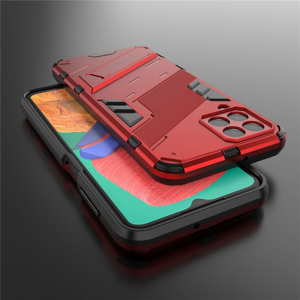 For Samsung Galaxy M33 5G (Global) PC + TPU Case Phone Back Cover with Kickstand - Red