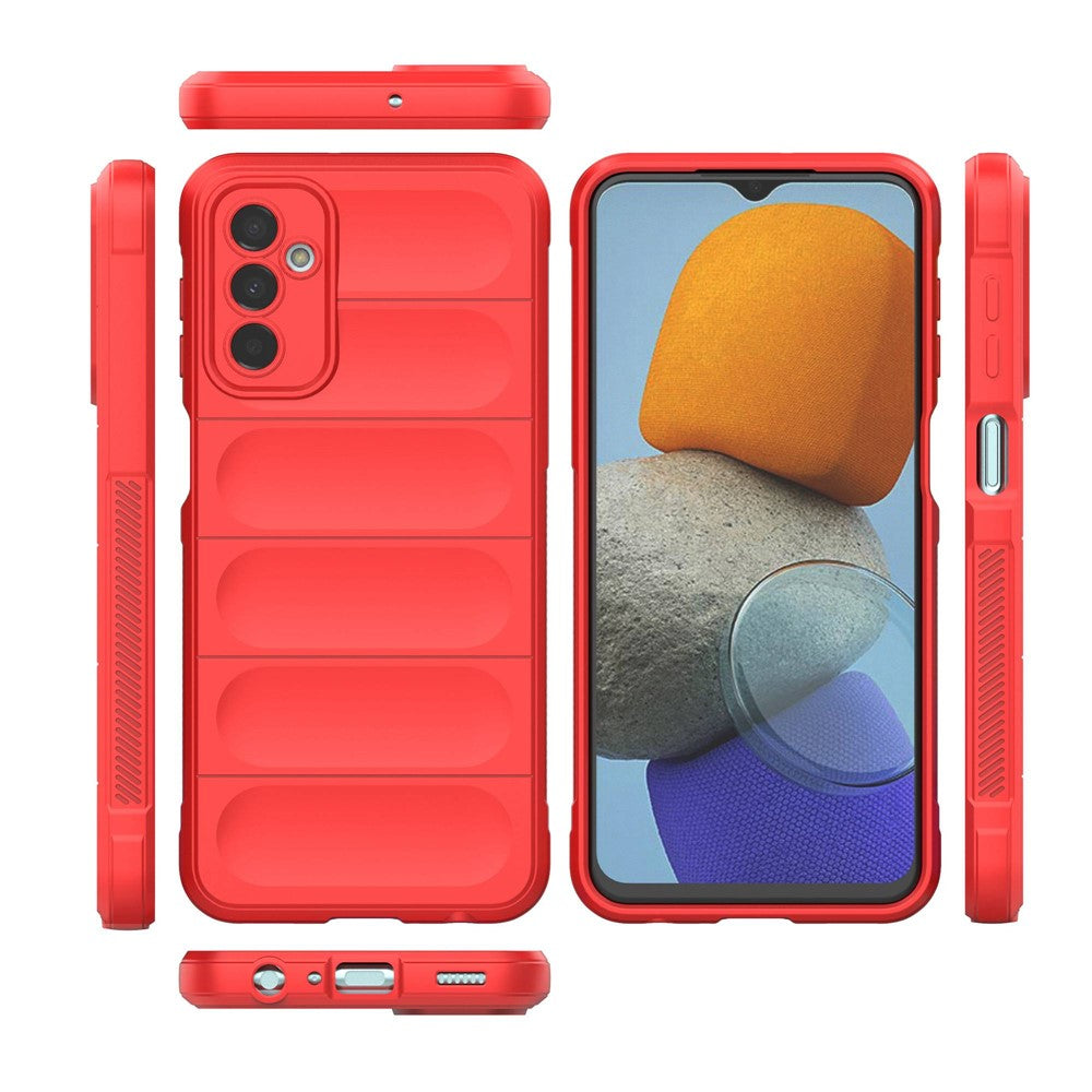 For Samsung Galaxy F23 5G/M23 5G Protective Case Anti-fall Shockproof Back Shell Flexible TPU Phone Cover - Red