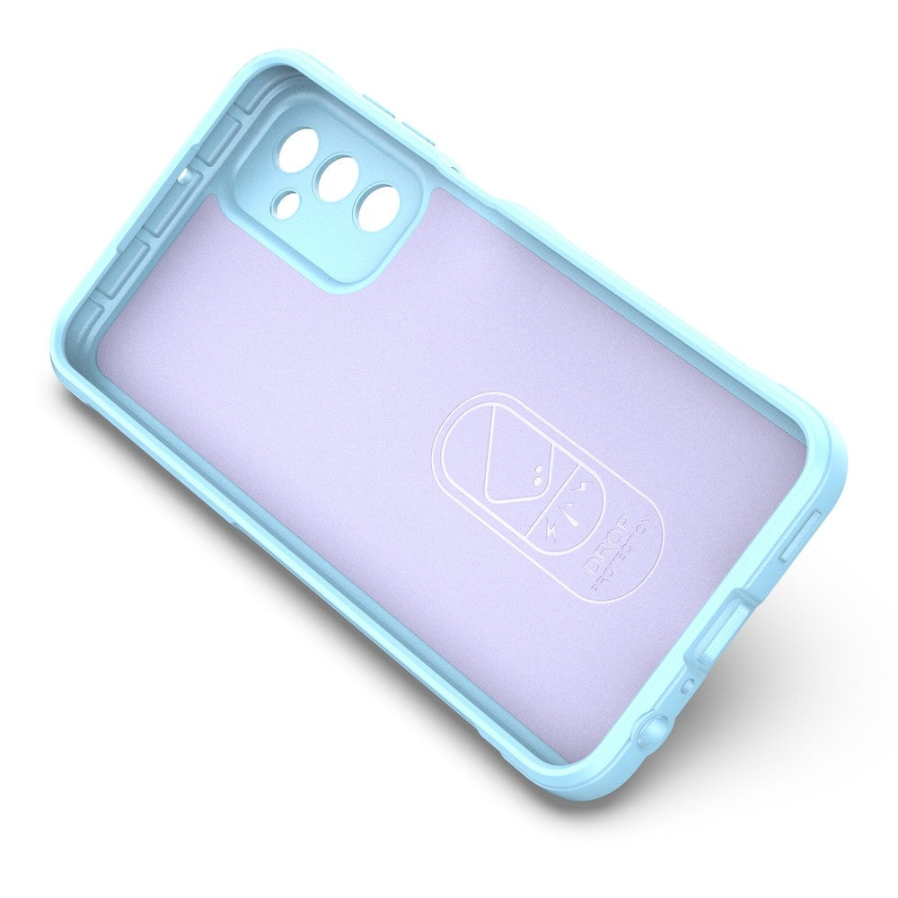 For Samsung Galaxy F23 5G/M23 5G Protective Case Anti-fall Shockproof Back Shell Flexible TPU Phone Cover - Baby Blue