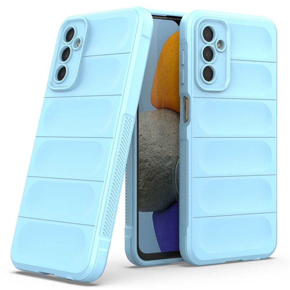 For Samsung Galaxy F23 5G/M23 5G Protective Case Anti-fall Shockproof Back Shell Flexible TPU Phone Cover - Baby Blue