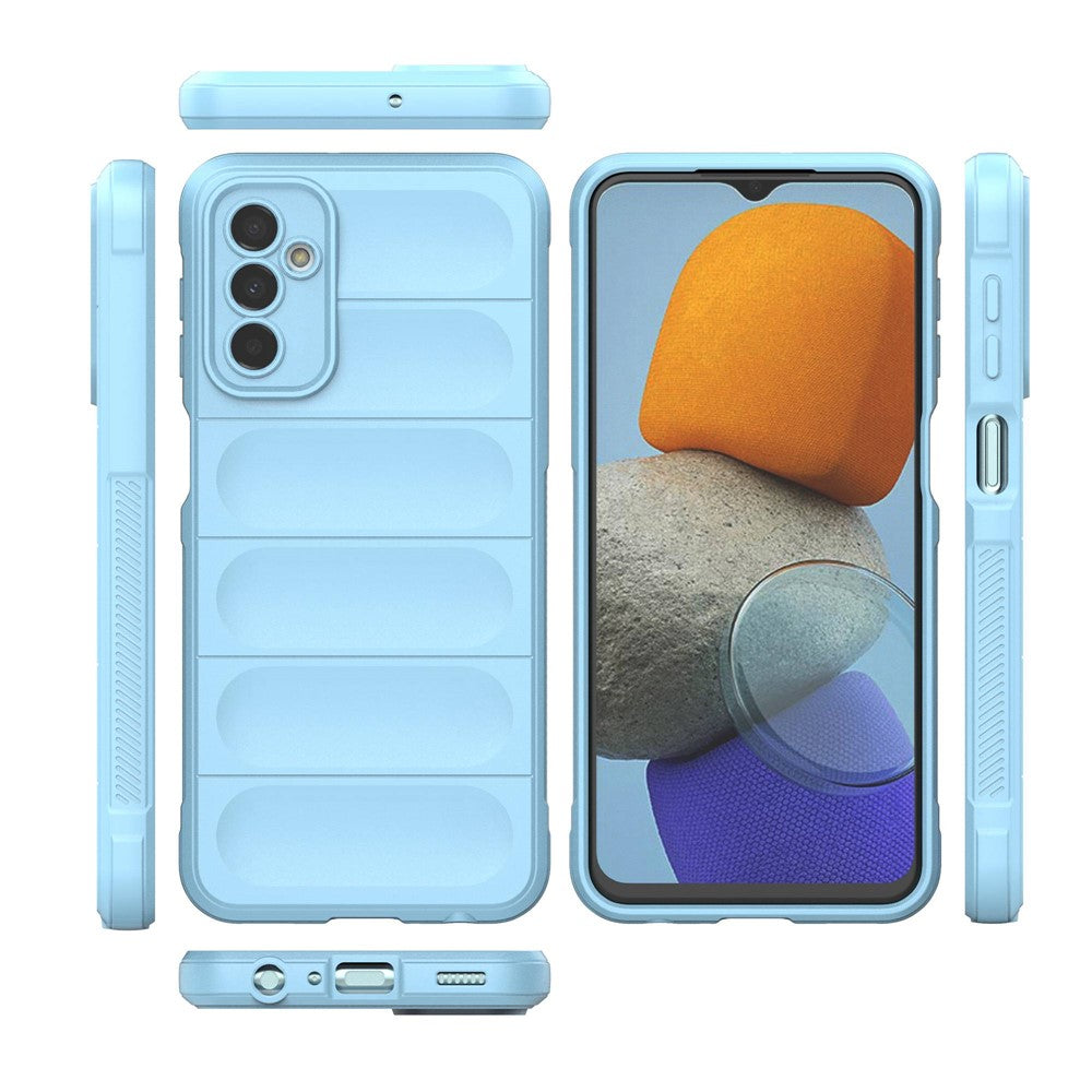 For Samsung Galaxy F23 5G/M23 5G Protective Case Anti-fall Shockproof Back Shell Flexible TPU Phone Cover - Baby Blue