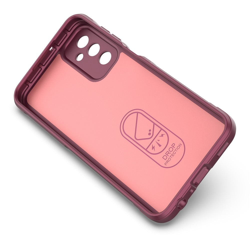 For Samsung Galaxy F23 5G/M23 5G Protective Case Anti-fall Shockproof Back Shell Flexible TPU Phone Cover - Wine Red