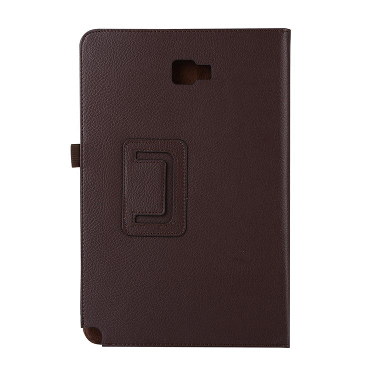 For Samsung Galaxy Tab A 10.1 (2016) with S Pen P580 / P585 Litchi Texture Smart Leather Stand Shell - Brown