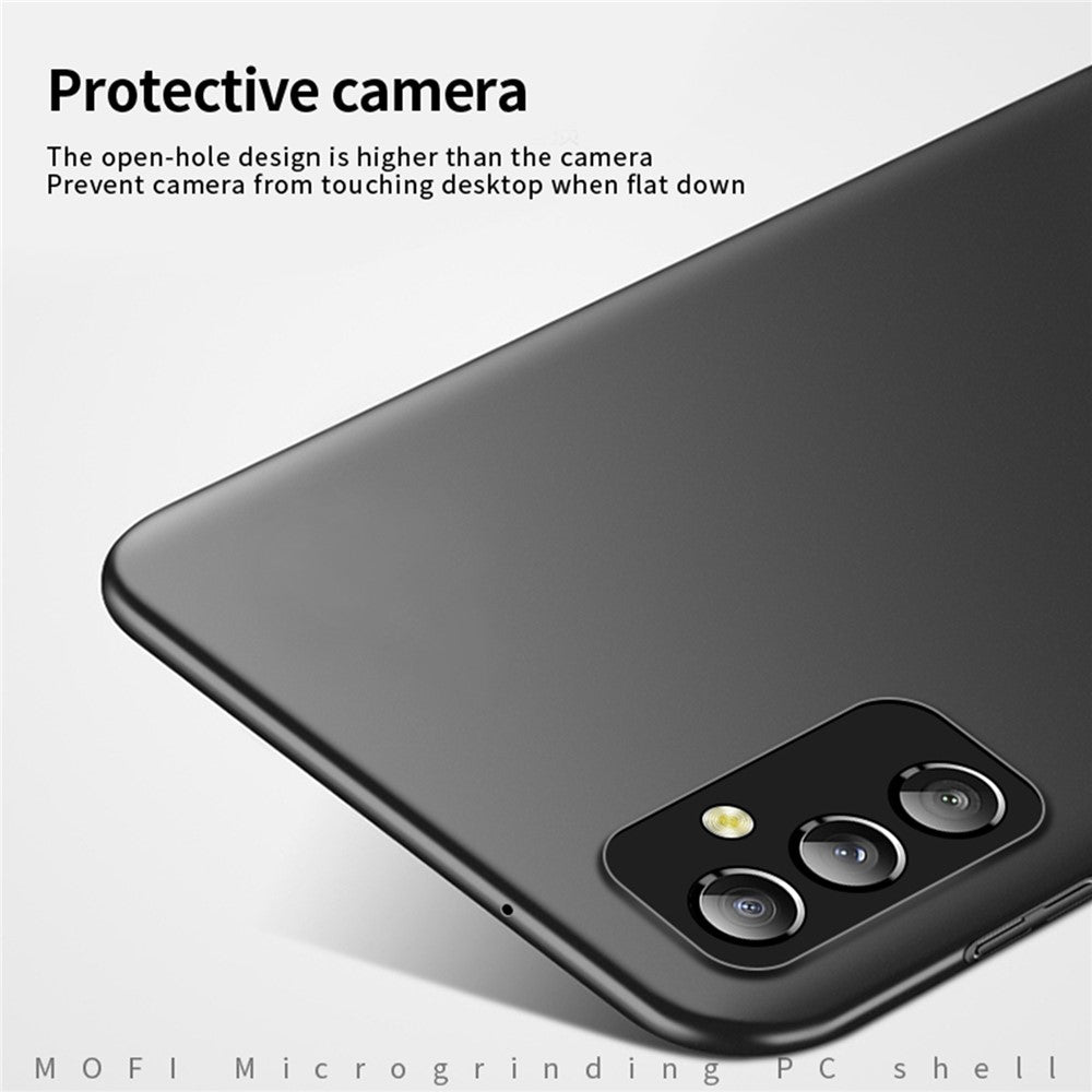 MOFI JK PC Series-1 Shield for Samsung Galaxy M52 5G Cell Phone Case Matte Finish Hard PC Wear-resistant Protective Shell with Strap - Black