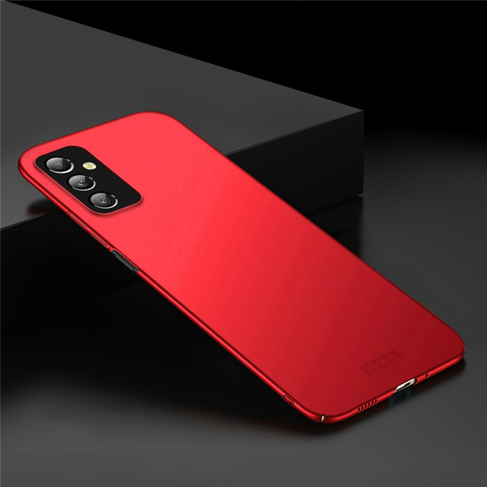 MOFI JK PC Series-1 Shield for Samsung Galaxy M52 5G Cell Phone Case Matte Finish Hard PC Wear-resistant Protective Shell with Strap - Red