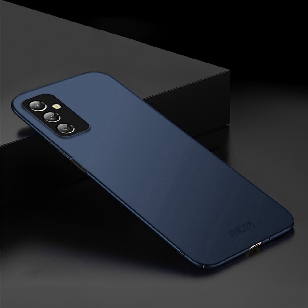 MOFI JK PC Series-1 Shield for Samsung Galaxy M52 5G Cell Phone Case Matte Finish Hard PC Wear-resistant Protective Shell with Strap - Blue
