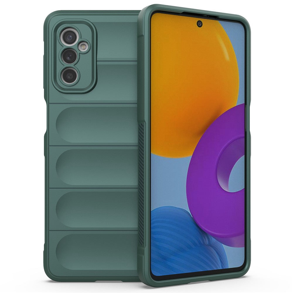 For Samsung Galaxy M52 5G TPU Shockproof Anti-slip Phone Case Precise Cutout Camera Protection Guardian - Green