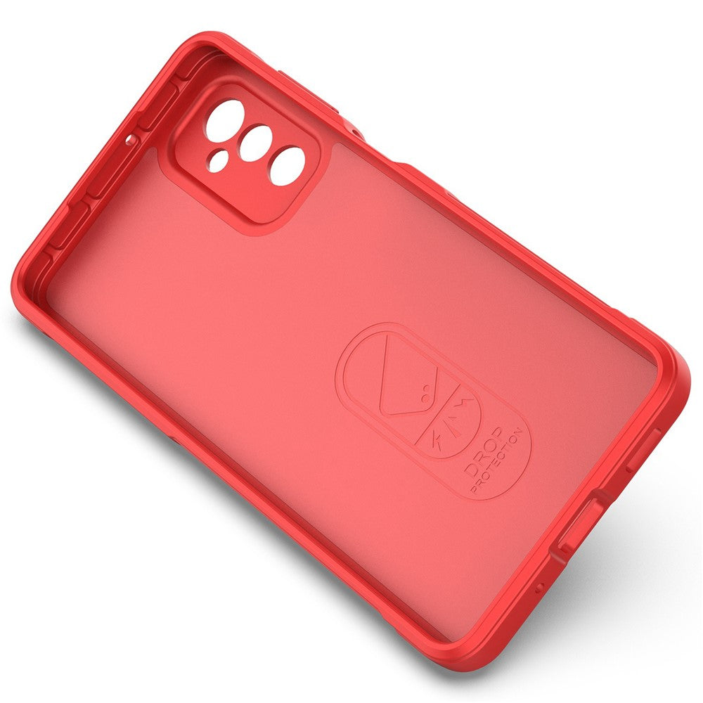For Samsung Galaxy M52 5G TPU Shockproof Anti-slip Phone Case Precise Cutout Camera Protection Guardian - Red
