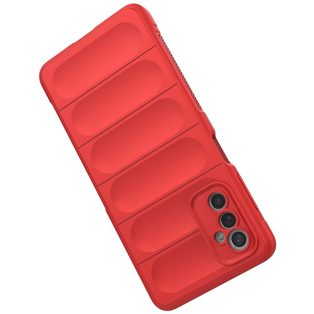For Samsung Galaxy M52 5G TPU Shockproof Anti-slip Phone Case Precise Cutout Camera Protection Guardian - Red