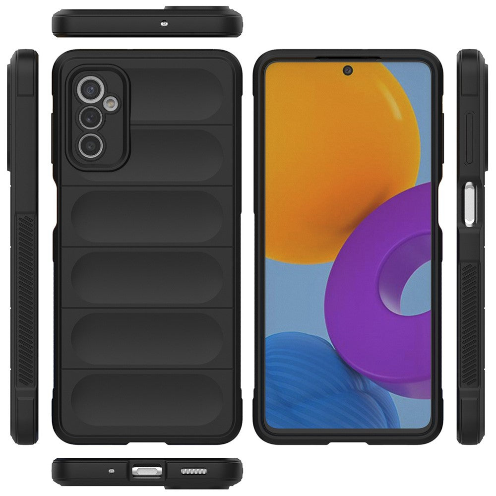 For Samsung Galaxy M52 5G TPU Shockproof Anti-slip Phone Case Precise Cutout Camera Protection Guardian - White