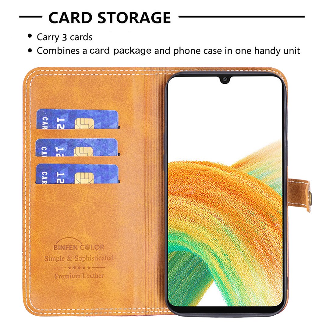 BINFEN COLOR BF Leather Series-8 for Samsung Galaxy S20 Ultra 12 Style Double Stitching Lines Splicing Leather Phone Case Card Holder Stand Anti-wear Cover - Red