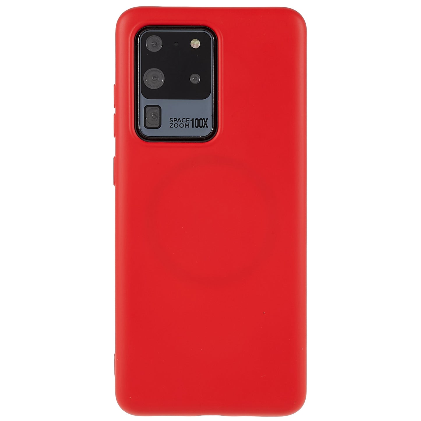 Liquid Series Magnetic Case for Samsung Galaxy S20 Ultra Compatible with Magsafe, Anti-Slip Liquid Silicone TPU Protective Phone Cover - Red