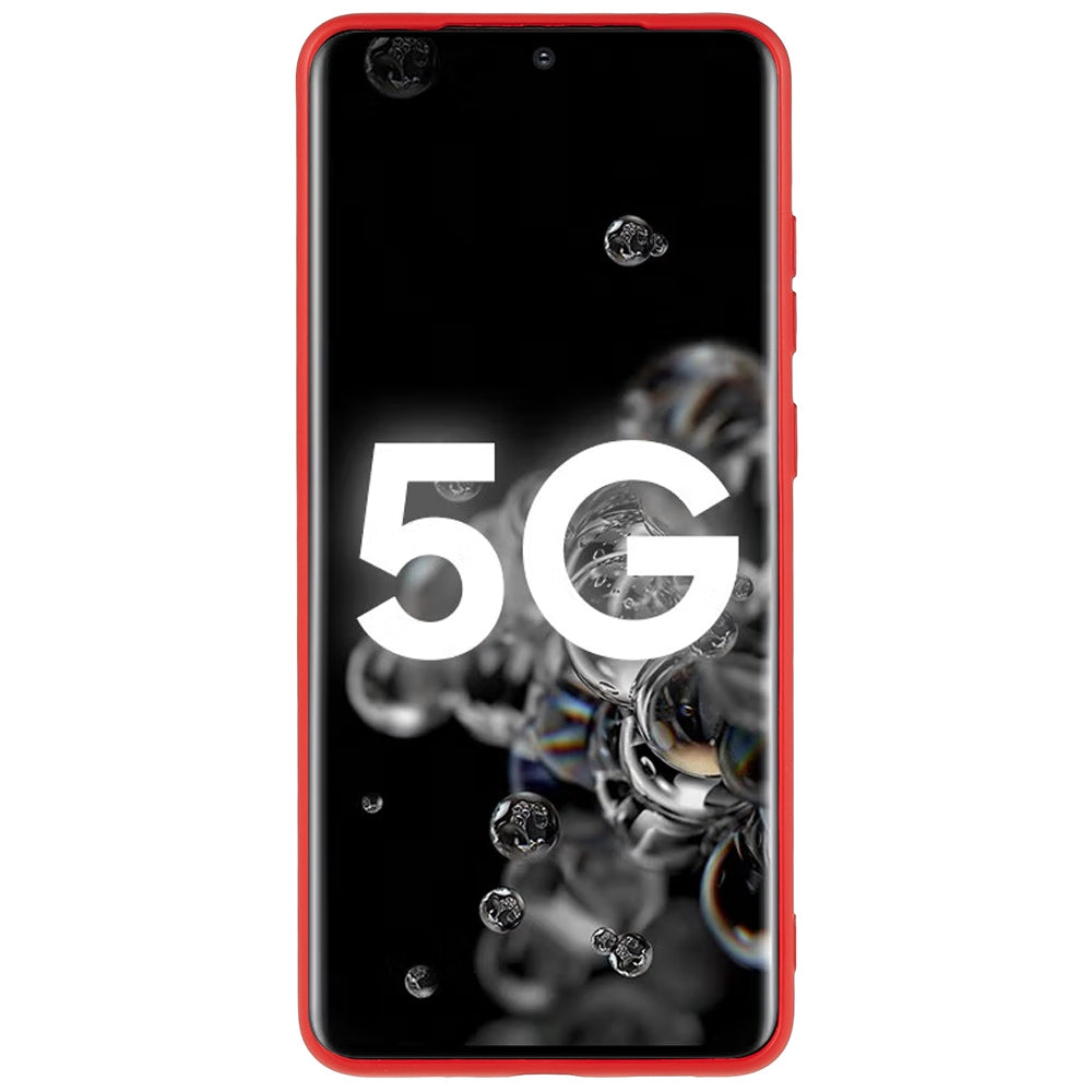 Liquid Series Magnetic Case for Samsung Galaxy S20 Ultra Compatible with Magsafe, Anti-Slip Liquid Silicone TPU Protective Phone Cover - Red