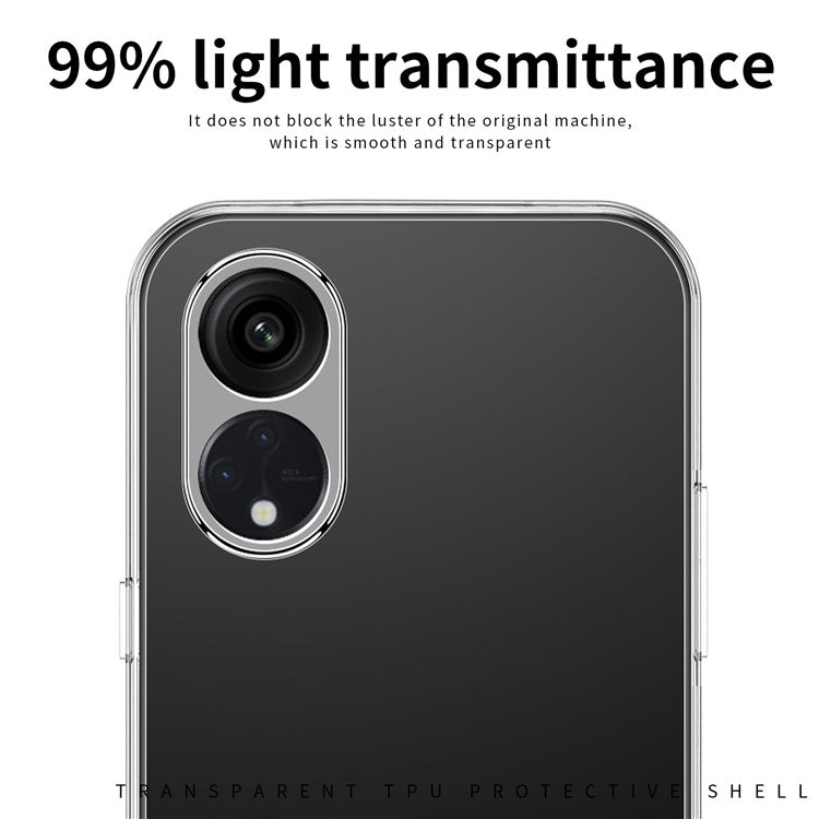 MOFI for Oppo Reno8 T 4G Phone Case Clear TPU Phone Cover with Camera Protection
