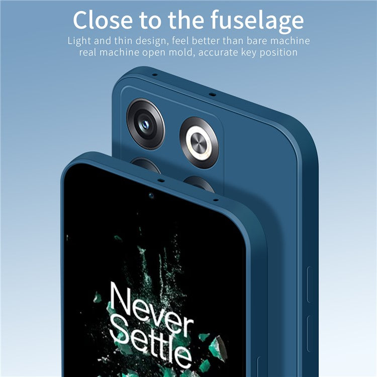 PINWUYO JK TPU-2 Series for OnePlus Ace Pro 5G / 10T 5G Phone TPU Case Fiber Flocking Lining Anti-drop Phone Cover - Dark Blue