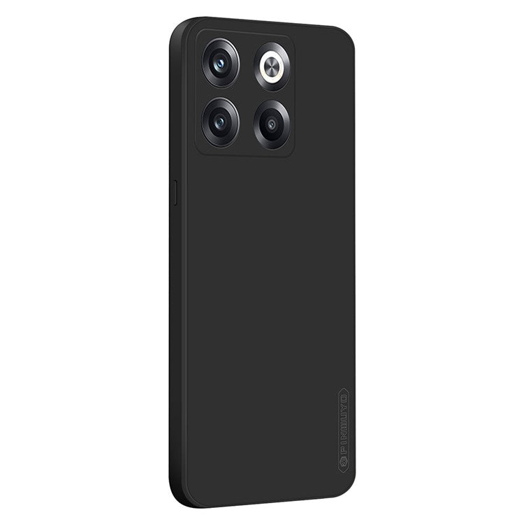 PINWUYO JK TPU-2 Series for OnePlus Ace Pro 5G / 10T 5G Phone TPU Case Fiber Flocking Lining Anti-drop Phone Cover - Black
