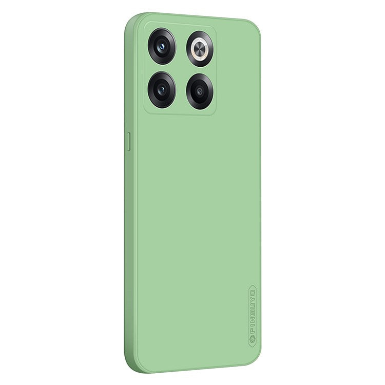 PINWUYO JK TPU-2 Series for OnePlus Ace Pro 5G / 10T 5G Phone TPU Case Fiber Flocking Lining Anti-drop Phone Cover - Matcha Green