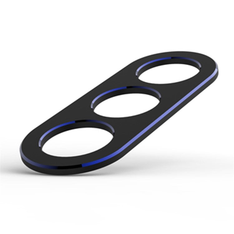 For Samsung Galaxy S23 Metal Bumper Frame Hard Phone Case with Camera Lens Cover - Black / Blue