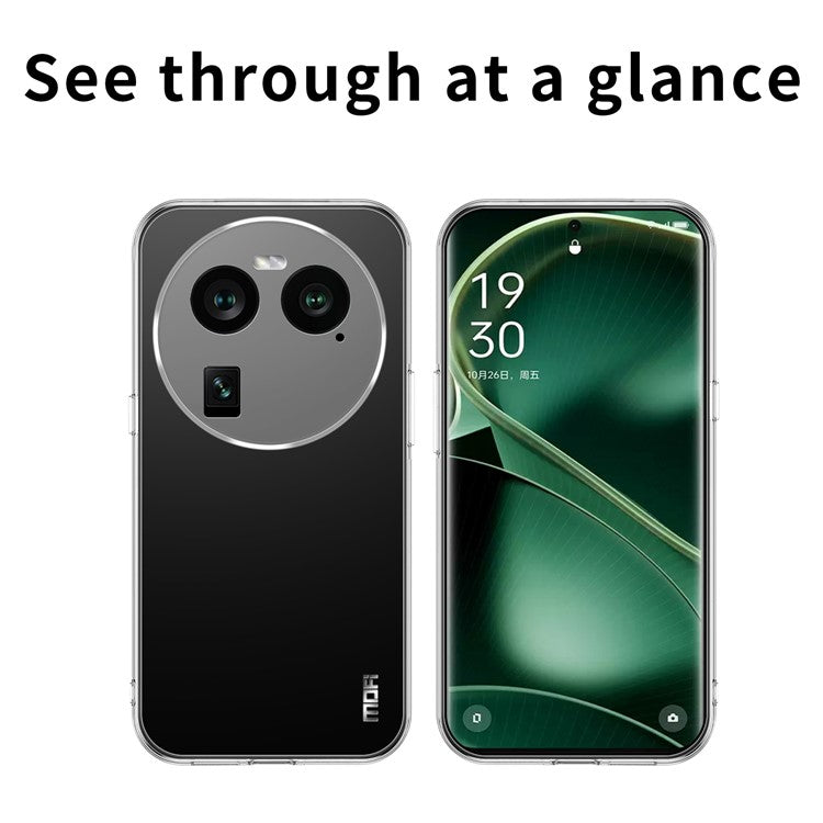 MOFI For Oppo Find X6 Transparent Soft TPU Protective Case Shockproof Phone Cover